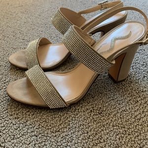 Nina Senta Alamo Tan Glam Heeled Sandals
